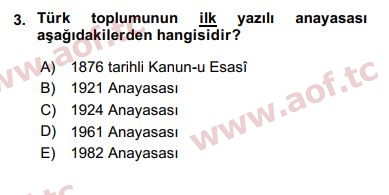 2017 İnsan Hakları ve Kamu Özgürlükleri Arasınav 3. Çıkmış Sınav Sorusu