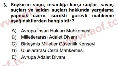 2019 İnsan Hakları ve Kamu Özgürlükleri Arasınav 3. Çıkmış Sınav Sorusu