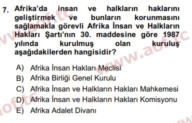 2019 İnsan Hakları ve Kamu Özgürlükleri Final 7. Çıkmış Sınav Sorusu