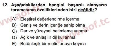 2016 Sosyal Bilimlerde Araştırma Yöntemleri Arasınav 12. Çıkmış Sınav Sorusu