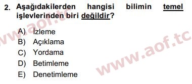 2017 Sosyal Bilimlerde Araştırma Yöntemleri Arasınav 2. Çıkmış Sınav Sorusu