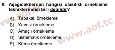 2017 Sosyal Bilimlerde Araştırma Yöntemleri Final 6. Çıkmış Sınav Sorusu