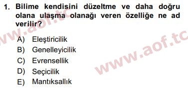 2018 Sosyal Bilimlerde Araştırma Yöntemleri Arasınav 1. Çıkmış Sınav Sorusu