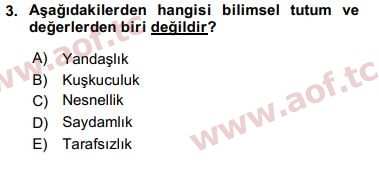 2018 Sosyal Bilimlerde Araştırma Yöntemleri Arasınav 3. Çıkmış Sınav Sorusu