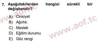 2018 Sosyal Bilimlerde Araştırma Yöntemleri Arasınav 7. Çıkmış Sınav Sorusu