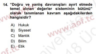 2018 Sosyal Bilimlerde Araştırma Yöntemleri Yaz Okulu 14. Çıkmış Sınav Sorusu
