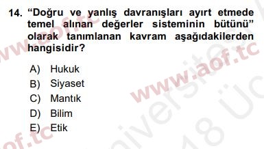 2018 Sosyal Bilimlerde Araştırma Yöntemleri Yaz Okulu 14. Çıkmış Sınav Sorusu