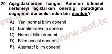 2019 Sosyal Bilimlerde Araştırma Yöntemleri Arasınav 20. Çıkmış Sınav Sorusu