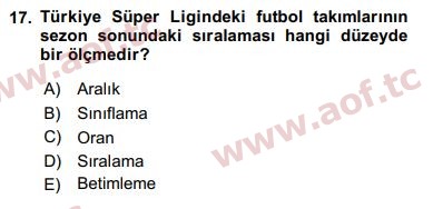 2019 Sosyal Bilimlerde Araştırma Yöntemleri Yaz Okulu 17. Çıkmış Sınav Sorusu