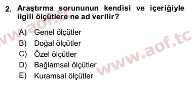 2019 Sosyal Bilimlerde Araştırma Yöntemleri Yaz Okulu 2. Çıkmış Sınav Sorusu