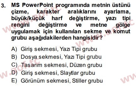 2015 Temel Bilgi Teknolojileri 1 Final 3. Çıkmış Sınav Sorusu