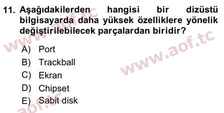 2017 Temel Bilgi Teknolojileri 1 Final 11. Çıkmış Sınav Sorusu