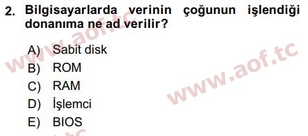 2017 Temel Bilgi Teknolojileri 1 Final 2. Çıkmış Sınav Sorusu