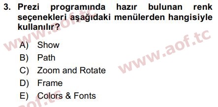 2017 Temel Bilgi Teknolojileri 1 Final 3. Çıkmış Sınav Sorusu