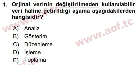 2018 Temel Bilgi Teknolojileri 1 Final 1. Çıkmış Sınav Sorusu