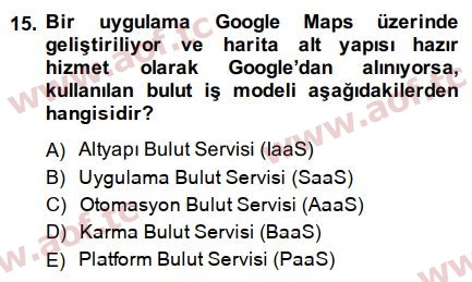 2015 Temel Bilgi Teknolojileri 2 Final 15. Çıkmış Sınav Sorusu