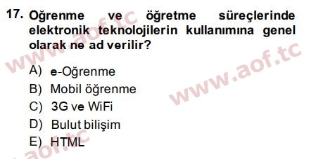 2015 Temel Bilgi Teknolojileri 2 Final 17. Çıkmış Sınav Sorusu