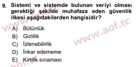 2017 Temel Bilgi Teknolojileri 2 Arasınav 9. Çıkmış Sınav Sorusu