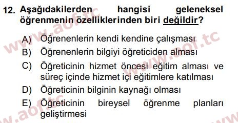 2018 Temel Bilgi Teknolojileri 2 Final 12. Çıkmış Sınav Sorusu