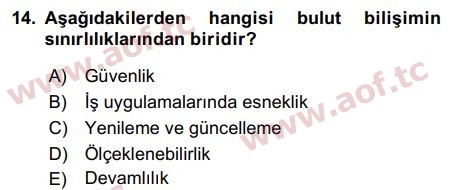 2018 Temel Bilgi Teknolojileri 2 Final 14. Çıkmış Sınav Sorusu