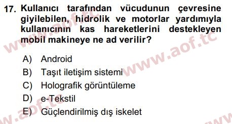 2018 Temel Bilgi Teknolojileri 2 Final 17. Çıkmış Sınav Sorusu