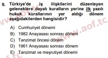 2016 Sosyal Politika Arasınav 9. Çıkmış Sınav Sorusu