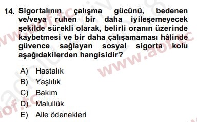 2018 Sosyal Politika Yaz Okulu 14. Çıkmış Sınav Sorusu