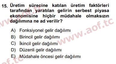 2019 Sosyal Politika Arasınav 15. Çıkmış Sınav Sorusu