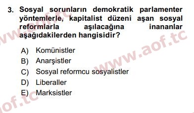 2019 Sosyal Politika Arasınav 3. Çıkmış Sınav Sorusu