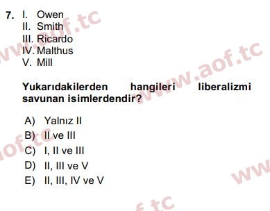 2019 Sosyal Politika Arasınav 7. Çıkmış Sınav Sorusu