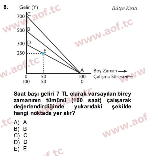 2015 Çalışma Ekonomisi Arasınav 8. Çıkmış Sınav Sorusu