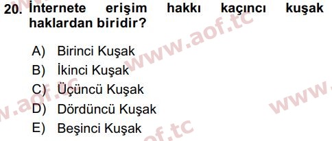 2018 Bilişim Hukuku Final 20. Çıkmış Sınav Sorusu