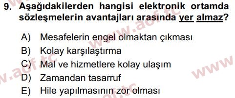 2018 Bilişim Hukuku Final 9. Çıkmış Sınav Sorusu