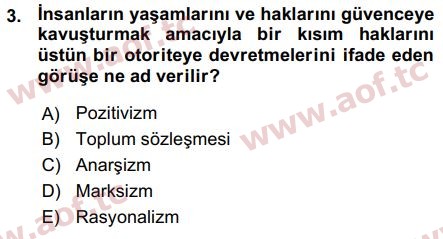 2016 Anayasa Hukuku Arasınav 3. Çıkmış Sınav Sorusu