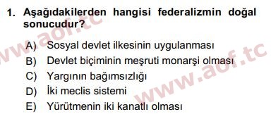 2018 Anayasa Hukuku Yaz Okulu 1. Çıkmış Sınav Sorusu