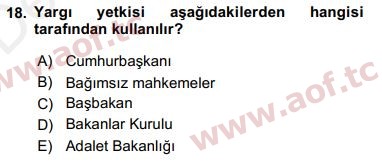 2018 Anayasa Hukuku Yaz Okulu 18. Çıkmış Sınav Sorusu