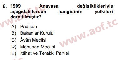 2019 Anayasa Hukuku Arasınav 6. Çıkmış Sınav Sorusu