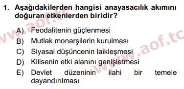 2019 Anayasa Hukuku Yaz Okulu 1. Çıkmış Sınav Sorusu