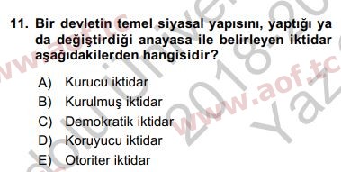 2019 Anayasa Hukuku Yaz Okulu 11. Çıkmış Sınav Sorusu