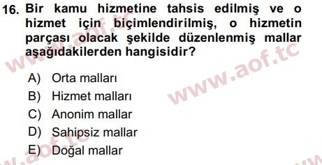 2019 İdare Hukuku Final 16. Çıkmış Sınav Sorusu