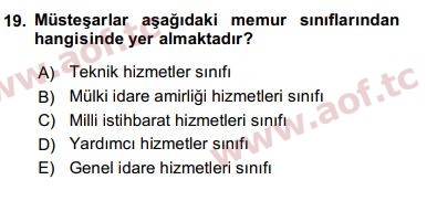 2017 Kamu Personel Hukuku Arasınav 19. Çıkmış Sınav Sorusu