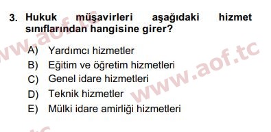 2017 Kamu Personel Hukuku Final 3. Çıkmış Sınav Sorusu