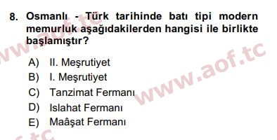 2019 Kamu Personel Hukuku Arasınav 8. Çıkmış Sınav Sorusu