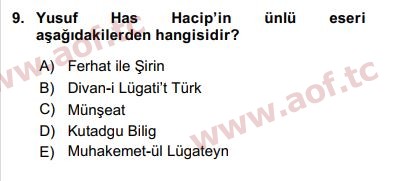 2017 Türk İdare Tarihi Arasınav 9. Çıkmış Sınav Sorusu