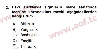 2017 Türk İdare Tarihi Final 2. Çıkmış Sınav Sorusu