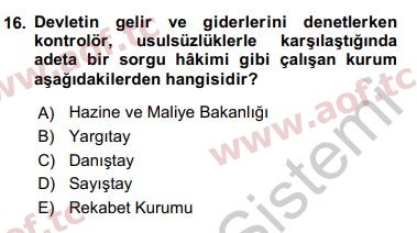 2019 Türk İdare Tarihi Yaz Okulu 16. Çıkmış Sınav Sorusu