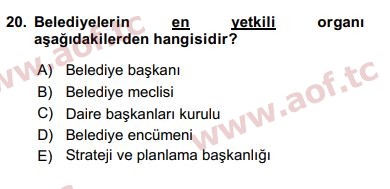 2019 Türk İdare Tarihi Yaz Okulu 20. Çıkmış Sınav Sorusu