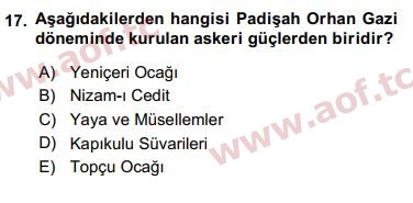 2020 Türk İdare Tarihi Arasınav 17. Çıkmış Sınav Sorusu