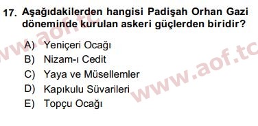 2020 Türk İdare Tarihi Arasınav 17. Çıkmış Sınav Sorusu