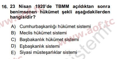 2020 Türk İdare Tarihi Yaz Okulu 16. Çıkmış Sınav Sorusu